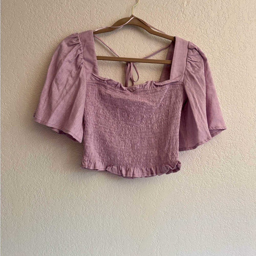 Lavender Smocked Women's Top